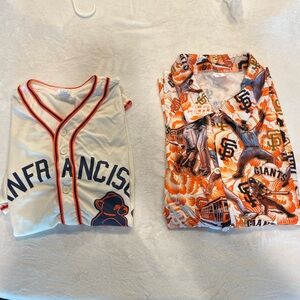 Two Giants Game Day Give A Way Shirts Size XL